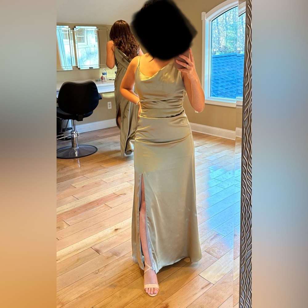 Silver Sage Maxine Satin Dress